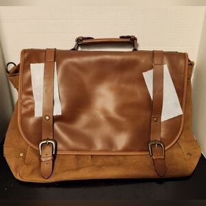 Vintage Marlboro Leather Messenger Bag, Satchel, Briefcase,Book Bag Etc